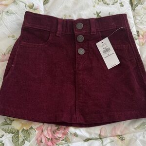 Old Navy Deep Red Corduroy Skirt